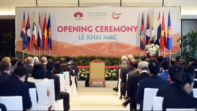 The opening ceremony of the ACMECS 7 and CLMV 8 in Hanoi in 2016. (Photo: VGP)