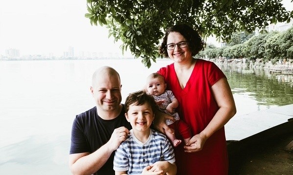Mr. Louis Vigneault-Dubois and his family (Photo courtesy of UNICEF)