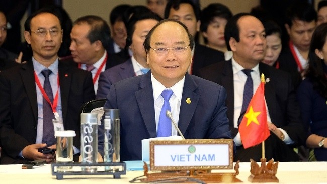 PM Nguyen Xuan Phuc speaking at the CLMV 9. (Photo: VGP)