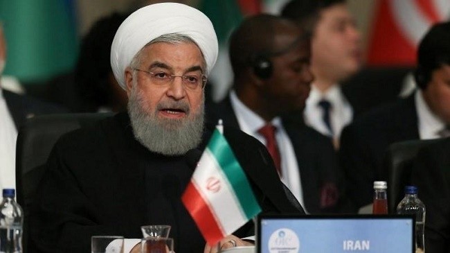 Iran's President Hassan Rouhani speaks during an extraordinary meeting of the Organisation of Islamic Cooperation (OIC) in Istanbul, Turkey May 18, 2018. (Photo: Reuters)