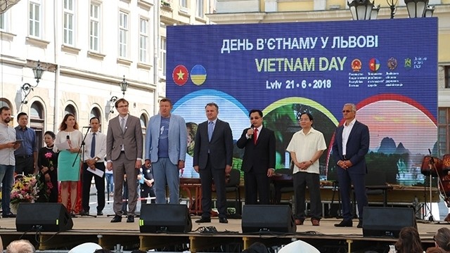 At the "Vietnam Day" programme in Lviv city.