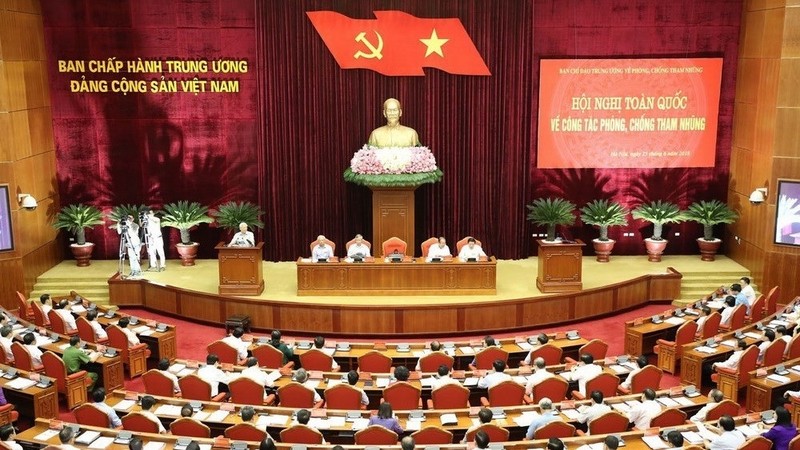 The National Conference of the Central Steering Committee on Anti-Corruption was held in Hanoi on June 25. (Photo: VNA)