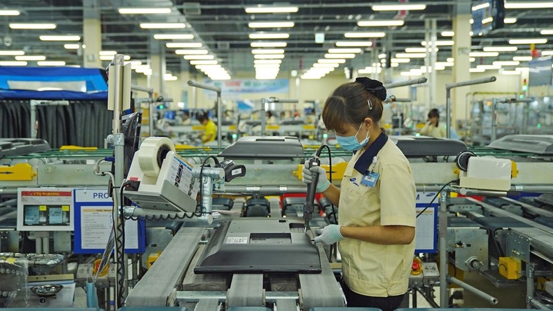 A TV manufacturing factory of Samsung