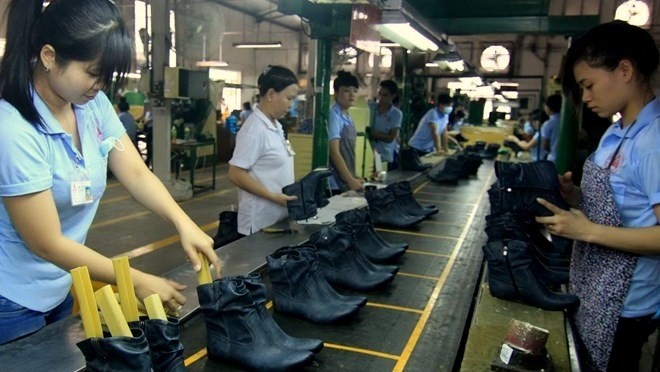 Vietnam exported around US$14.67 billion worth of footwear last year, ranking second in the world. (Photo: VNA)