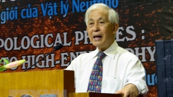 Professor Tran Thanh Van speaks at the opening ceremony. (Photo: VNA)