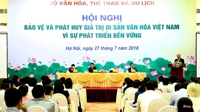 “The task shared by all of us, especially those in the cultural sector, is to revive our heritage sites, making them more appealing and bringing them to life,” stated PM Nguyen Xuan Phuc at the event. (Photo: NDO/Duy Linh)