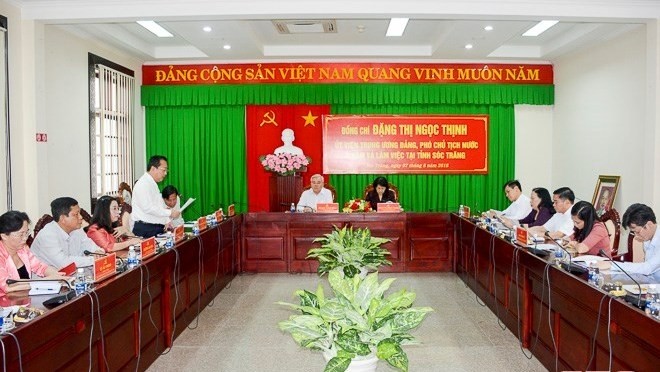 At the working session (Source: http://baosoctrang.org.vn)