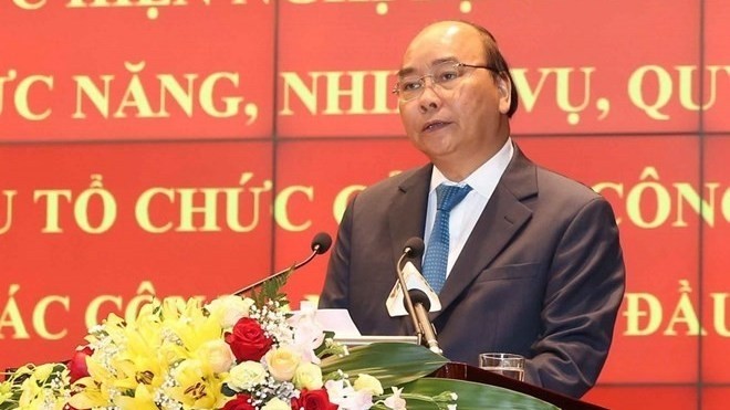 Prime Minister Nguyen Xuan Phuc speaks at the conference. (Source: VNA)
