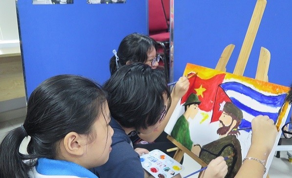 The painting contest will provide a good opportunity for the younger generation in Ho Chi Minh to learn more about the Cuban leader. (Photo: voh.com.vn) 