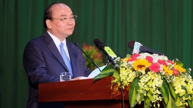 Prime Minister Nguyen Xuan Phuc speaking at the event (Photo: VGP)
