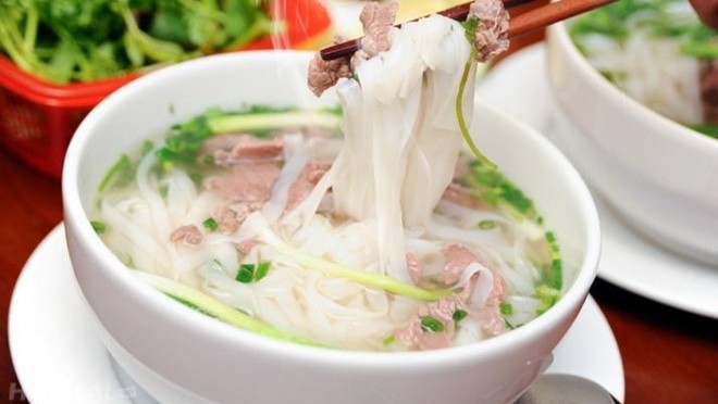 A bowl of Vietnamese pho
