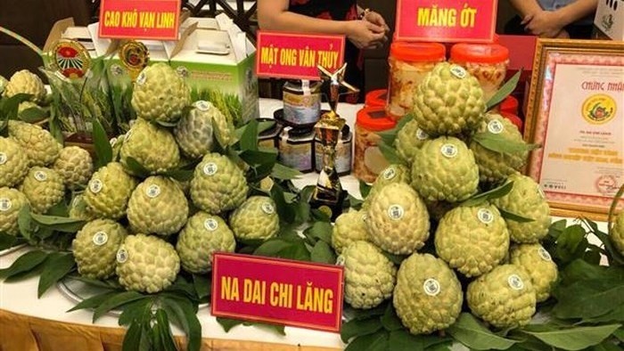 Local Vietnamese agricultural products introduced at the conference (photo: Duy Nhat)