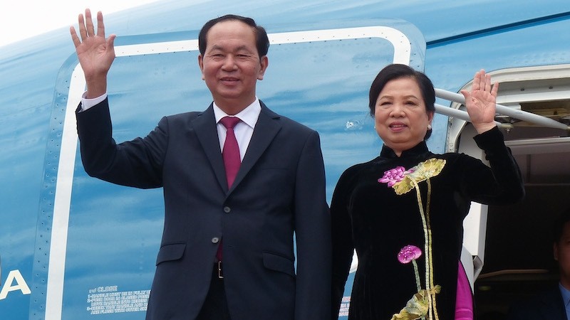 President Tran Dai Quang and his spouse (Image: Ha Noi Moi)