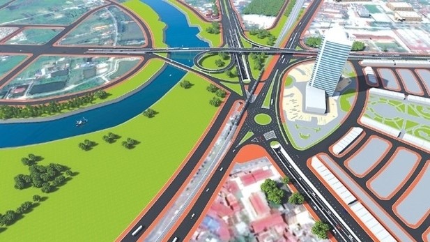The rendering of the interchange in Hai Phong