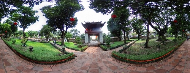 A 360 degree picture of the Temple of Literature in Hanoi (Photo: Tien Tuan)