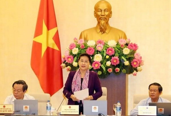National Assembly Chairwoman Nguyen Thi Kim Ngan concludes the 27th meeting of the NA Standing Committee (Photo: VNA)