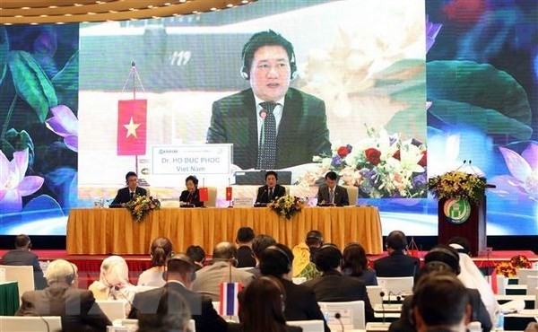 Auditor General of Vietnam Ho Duc Phoc speaks at the meeting. (Photo: VNA)