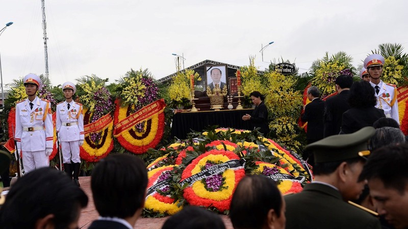 President Tran Dai Quang was laid to rest in his home province of Ninh Binh. (Photo: VOV)