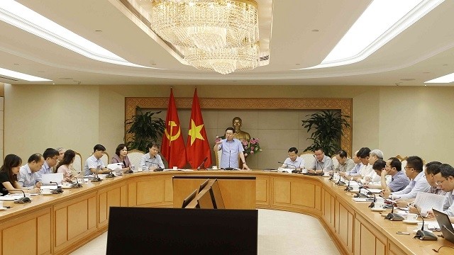 Deputy PM Vuong Dinh Hue addresses the meeting of the Steering Committee on Price Management in Hanoi on September 28. (Photo: VGP)