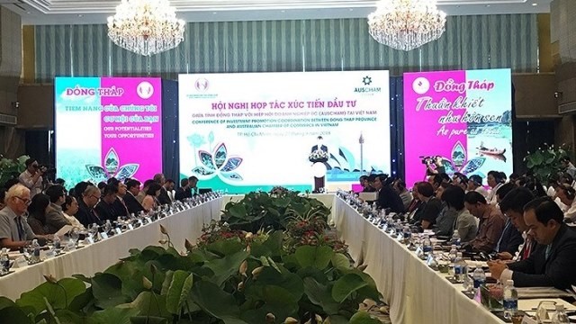 The event aims to call for investment in developing value chains of agriculture, aquatic processing, tourism, and energy in Dong Thap, as well as the neighbouring localities. (Photo: VOV)
