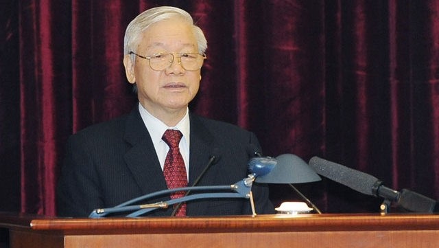 Party General Secretary, Nguyen Phu Trong speaking at the meeting (photo: NDO)