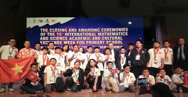 Vietnamese pupils at the 2018 International Maths and Science Olympiad