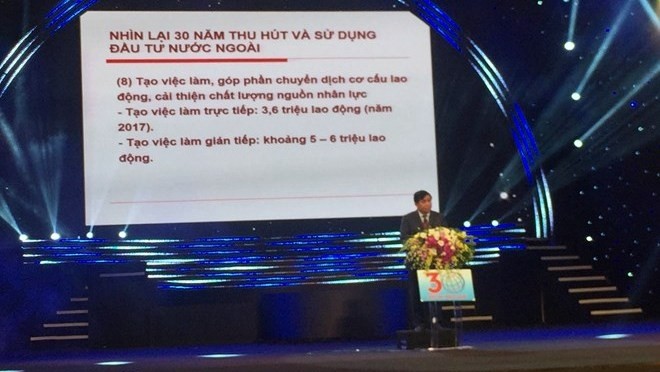 Minister of Planning and Investment Nguyen Chi Dung addresses the conference. (Photo: VNA)