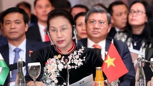 Chairwoman of the country’s National Assembly Nguyen Thi Kim Ngan addressed the the first plenary session at the third Meeting of Speakers of Eurasian Countries’ Parliaments (MSEAP 3) in Antalya, Turkey, on October 9 (Photo: VNA)