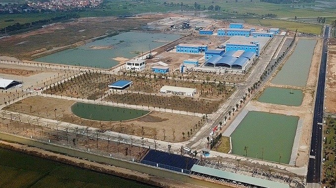 A general view of the Duong River surface water treatment plant.