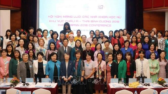 The eighth annual meeting of the International Network of Women Engineers and Scientists-Asia and Pacific Nation Network opens in n Hanoi on October 18, gathering 250 delegates from 13 countries and territories. (Photo: VNA)