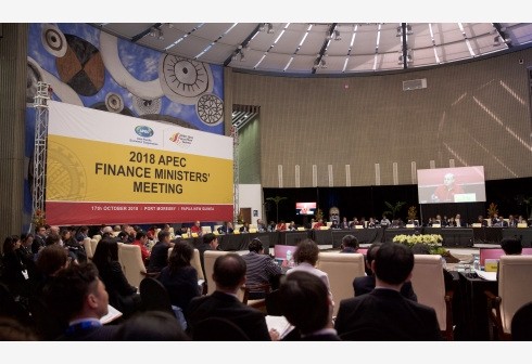 Participants attend the Asia-Pacific Economic Cooperation (APEC) Finance Ministers Meeting held in Port Moresby, Papua New Guinea, October 17, 2018. (Photo: Xinhua)