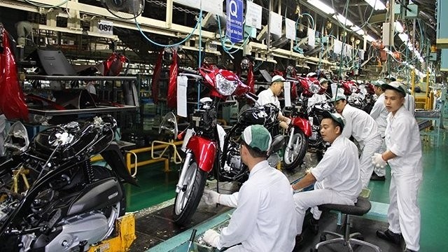 Inside a factory of Japan's Honda in Vietnam