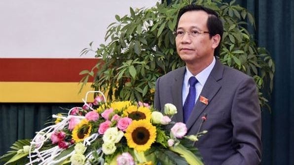 Minister of Labour, Invalids, and Social Affairs Dao Ngoc Dung speaks at the event. (Photo: baophapluat.vn)
