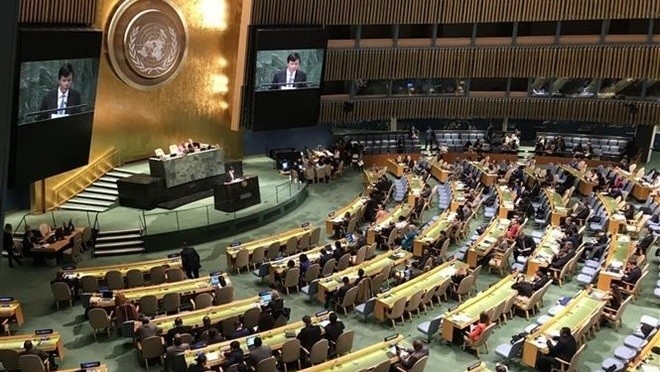 The debate of the UN General Assembly's 73rd session that discussed the draft resolution calling for end to embargo against Cuba (Photo: VNA)