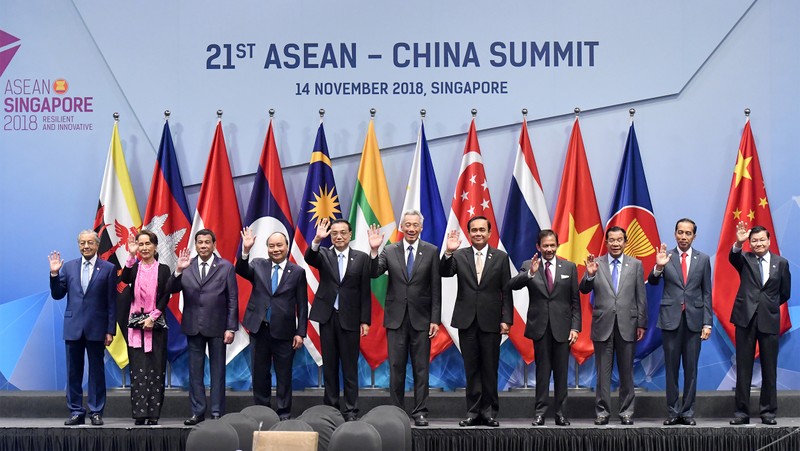 At the 21st ASEAN – China (ASEAN + 1) leaders' meeting held in Singapore on November 14