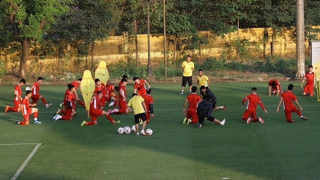 Vietnam are preparing with their highest focus for the upcoming important match with strong rivals Malaysia. (Photo: VOV)