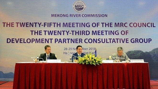 At the 25th meeting of the Mekong River Commission (MRC) Council in Ha Long (Photo: VNA)