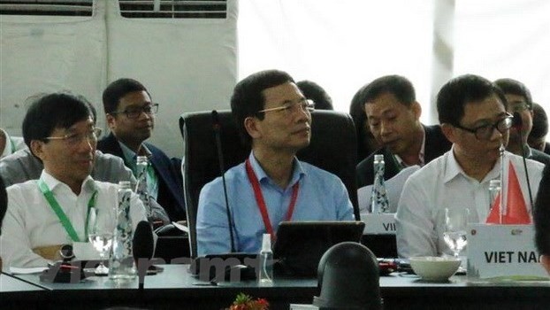 Vietnamese Minister of Information and Communications Nguyen Manh Hung attends the conference. (Photo: VNA)