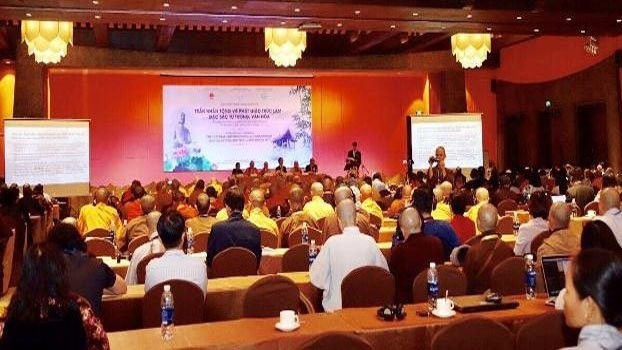 The conference on the cultural and philosophical uniqueness of the Truc Lam Zen sect (Photo: Quang Tho)