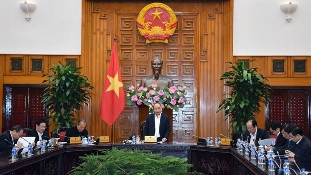 PM Nguyen Xuan Phuc speaks at the meeting. (Photo: chinhphu.vn)
