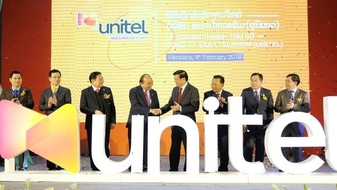 Unitel, a joint venture between Viettel and Lao Asia Telecom, is the leading mobile carrier in Laos. (Photo: VGP)