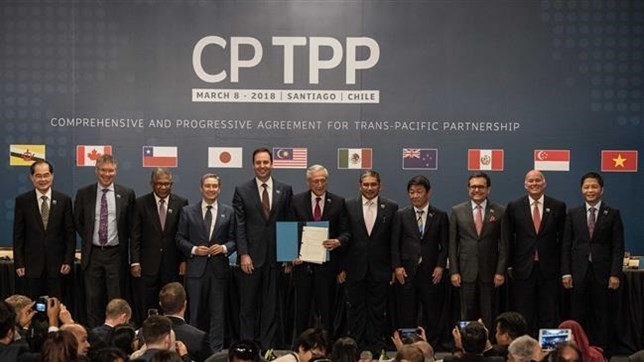At the signing ceremony of CPTPP in Santiago, Chile, on March 8, 2018 (Source: Xinhua/VNA)