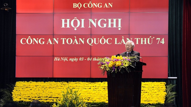 Party General Secretary and President, Nguyen Phu Trong speaking at the conference. (Photo: Duy Linh/ Nhan Dan)