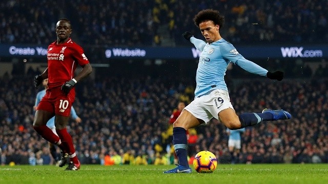 Manchester City's Leroy Sane scores their second goal against Liverpool during their Premier League clash at Etihad Stadium, Manchester, Britain, January 3, 2019. (Photo: Reuters)