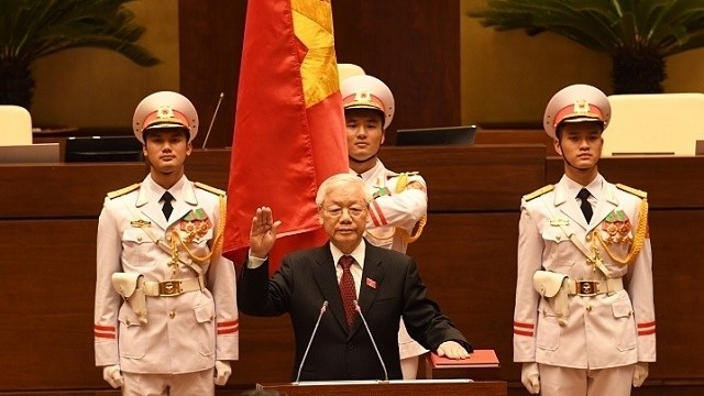 Party General Secretary, Nguyen Phu Trong, sworn in as President of Vietnam at a ceremony in Hanoi on October 23. (Photo: NDO/Duy Linh)