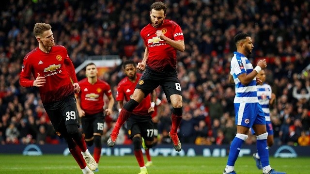 Manchester United's Juan Mata celebrates scoring their first goal - FA Cup Third Round - Manchester United v Reading - Old Trafford, Manchester, Britain - January 5, 2019. (Photo: Reuters)