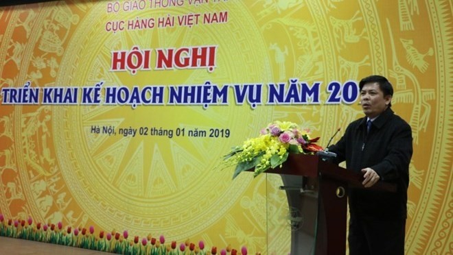 Transport Minister Nguyen Van The speaks at the conference. (Photo: baogiaothong.vn)