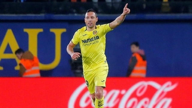 Villarreal's Santi Cazorla celebrates scoring their second goal. (Photo: Reuters)