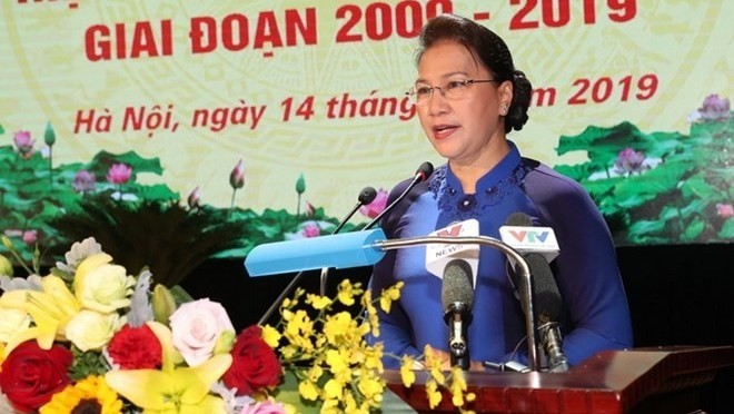 National Assembly Chairwoman Nguyen Thi Kim Ngan speaks at the event. (Photo: VNA)