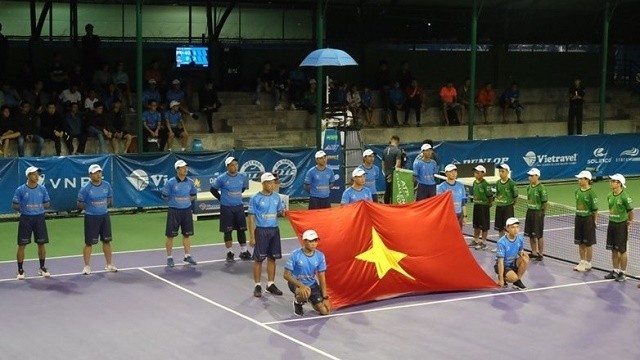 Vietnamese tennis players at the tournament (Photo: laodong.vn)